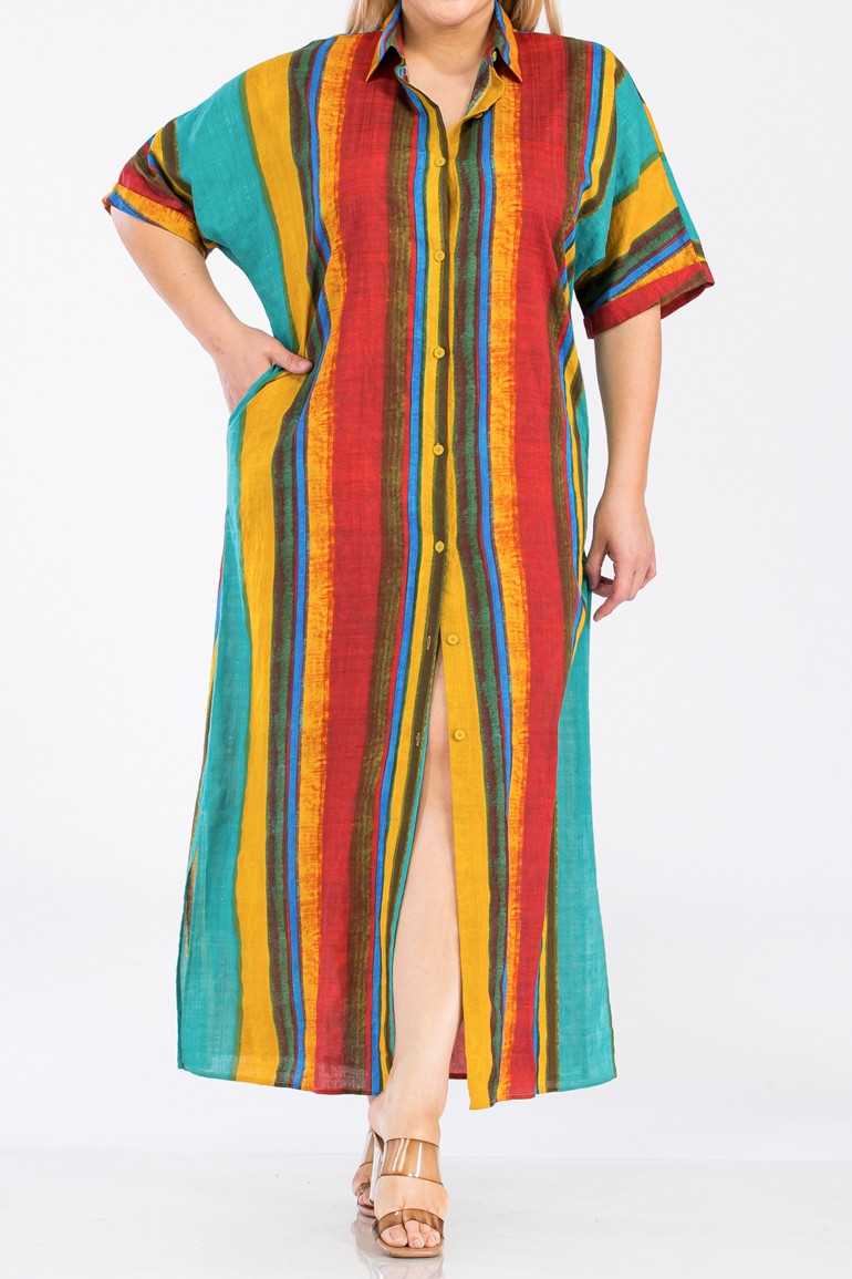 Striped Shirt Dresss