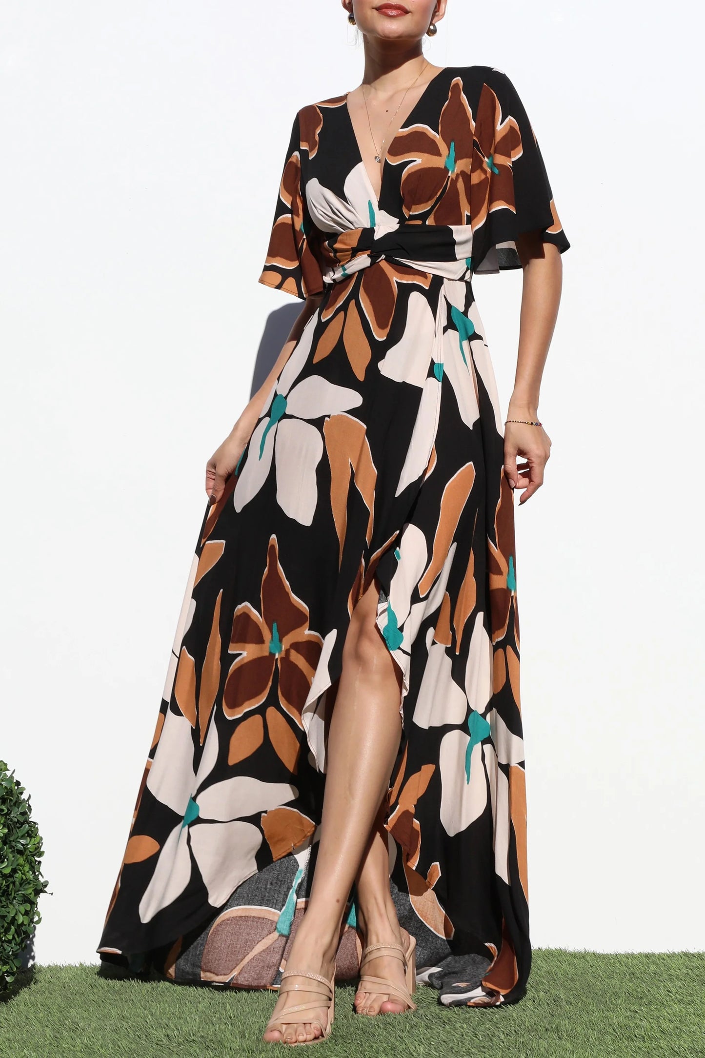 Black Floral Maxi