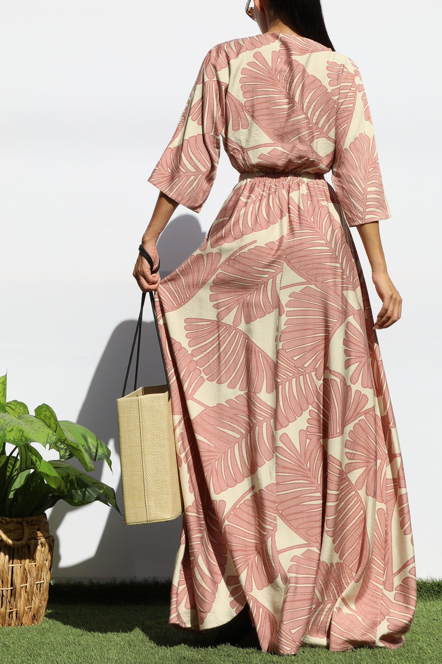 Pink Leaf Maxi