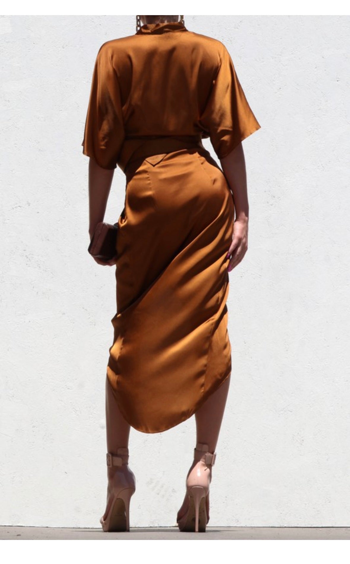 Espresso Satin Dress
