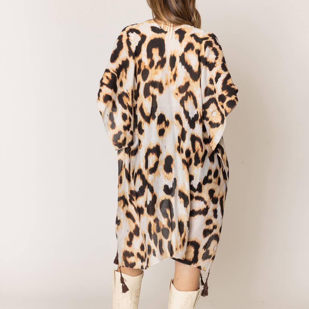 Leopard Print Kimono