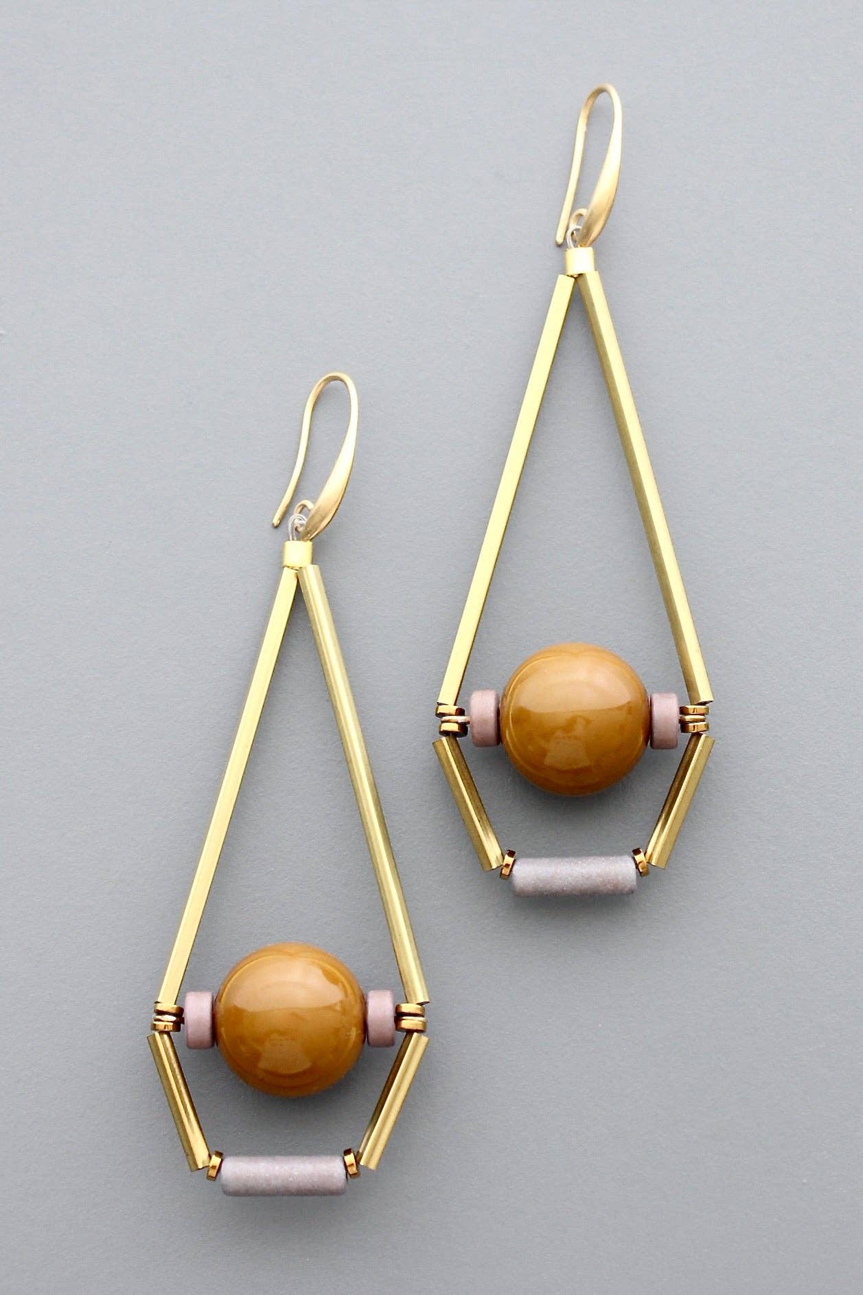Acrylic and Magnesite Earrings