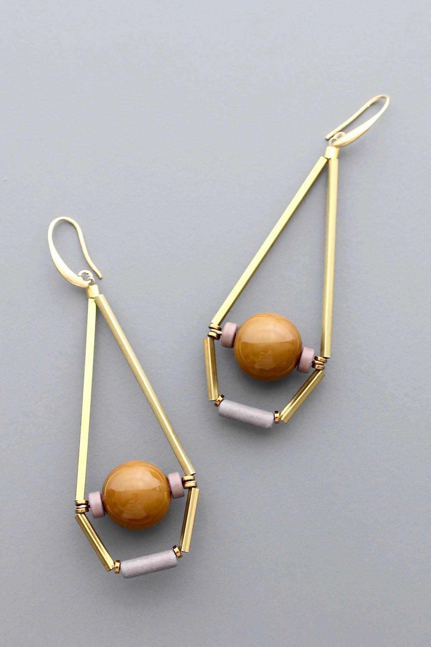 Acrylic and Magnesite Earrings