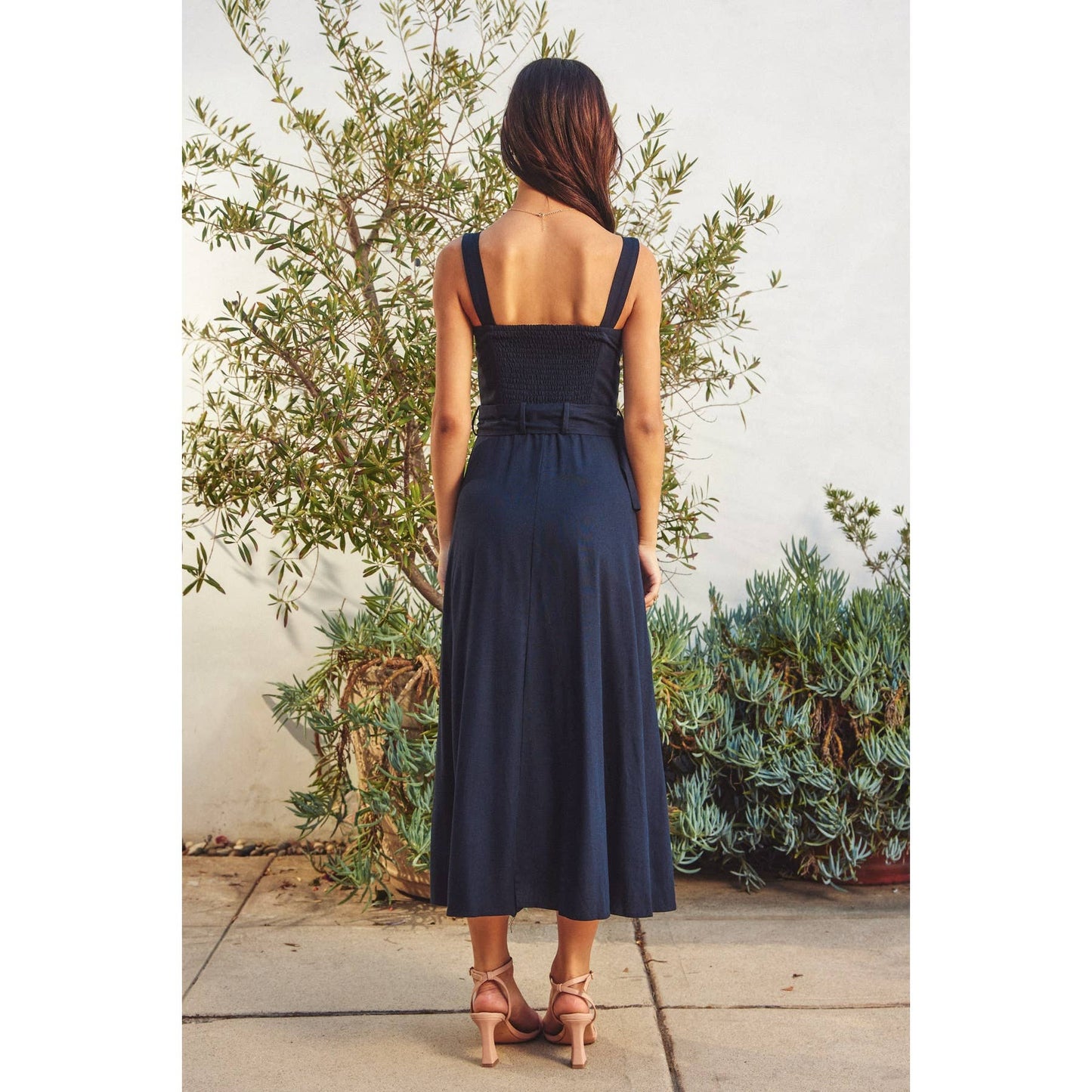 Buckle Midi Dress