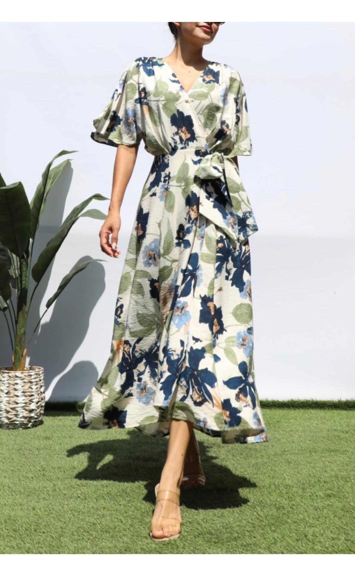 Blue Floral Midi