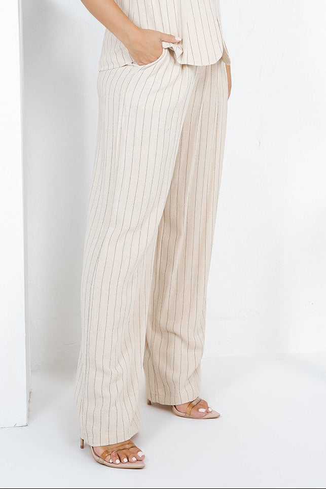 Beige Stripe Set - VEST ONLY