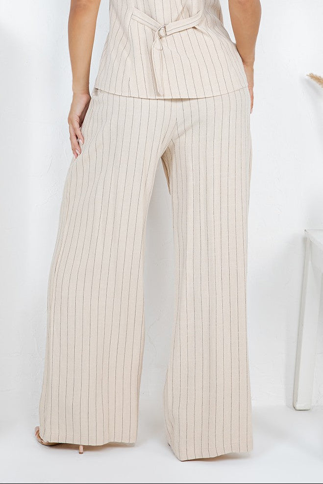 Beige Stripe Set - PANTS ONLY