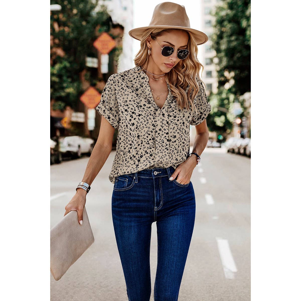 Floral Batwing Top