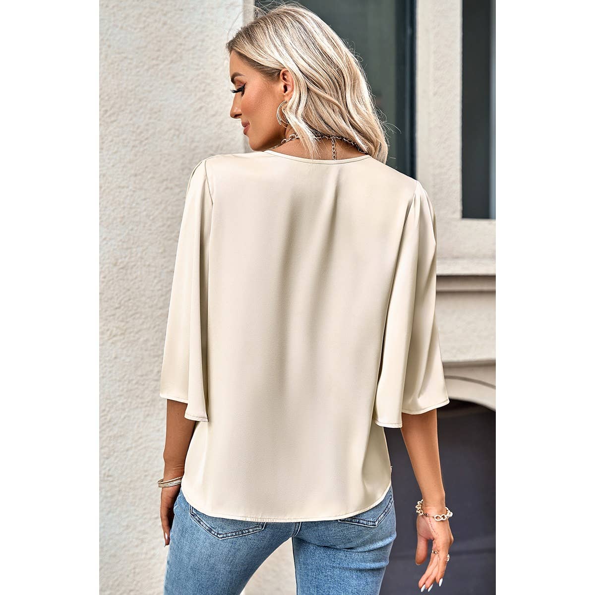 High Low Silk Top