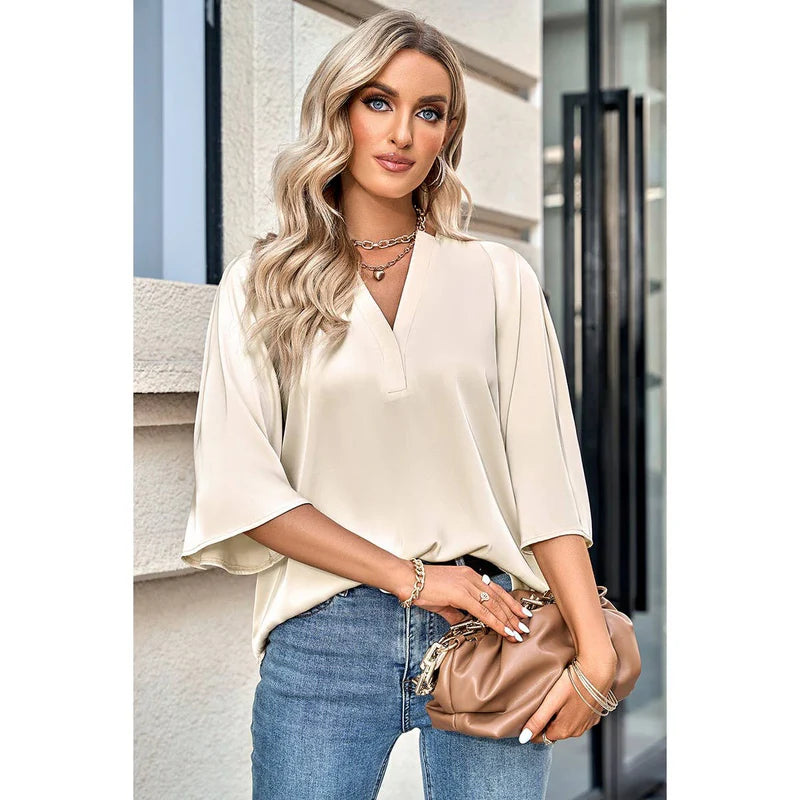 High Low Silk Top