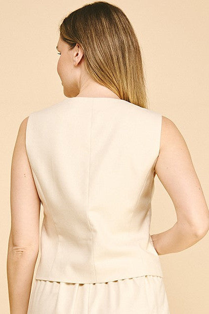Linen Blend Set - VEST ONLY