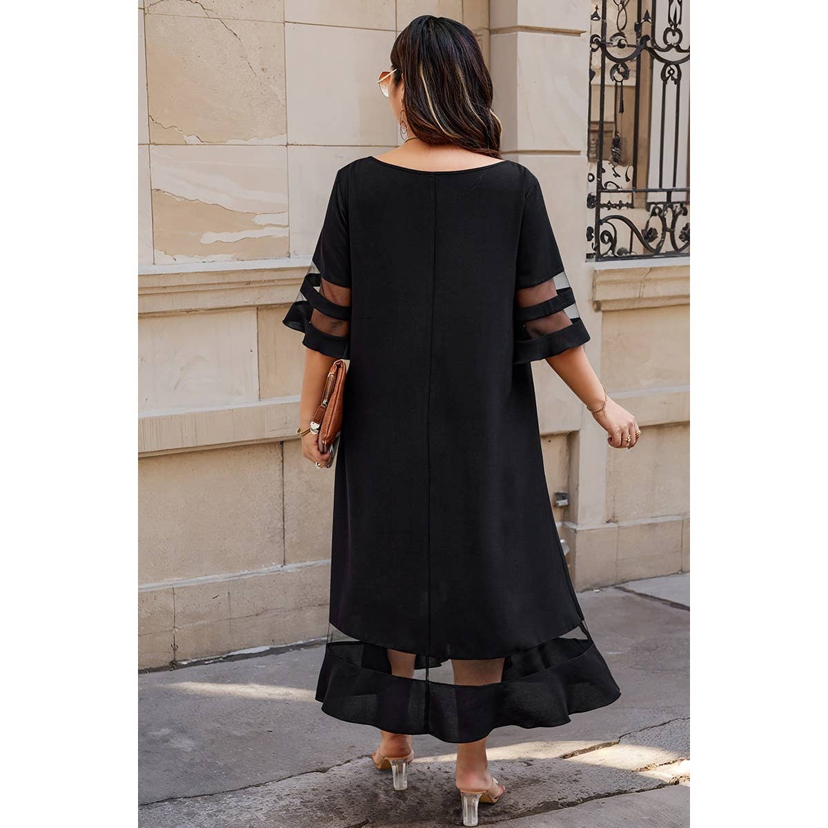 Mesh Splicing Dress
