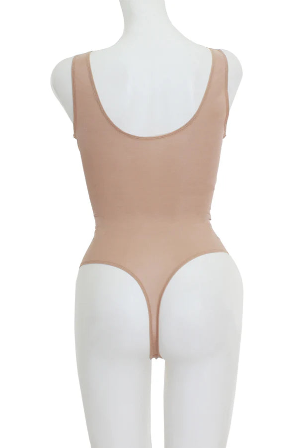 Lace and Mesh Bodysuit Shaper