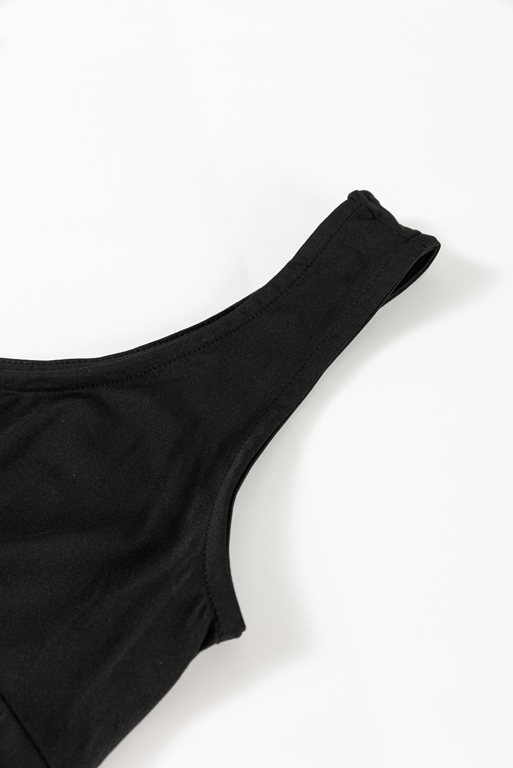 Side Slit Black Midi