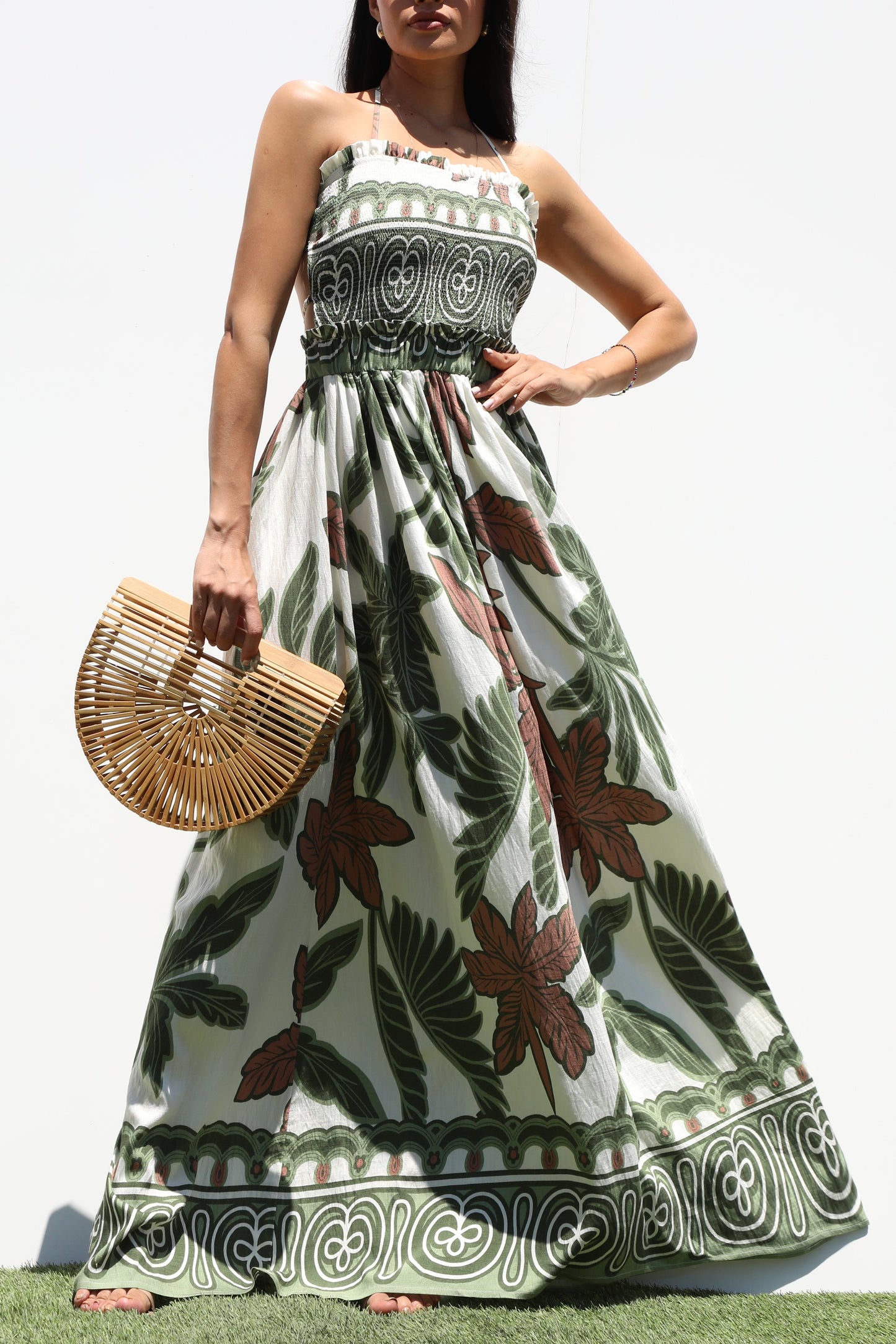 Smocked Top Woven Maxi