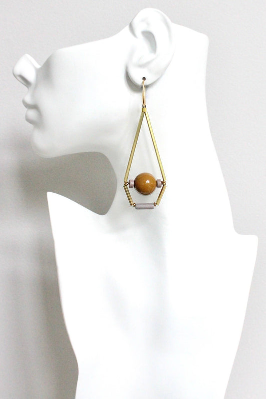 Acrylic and Magnesite Earrings