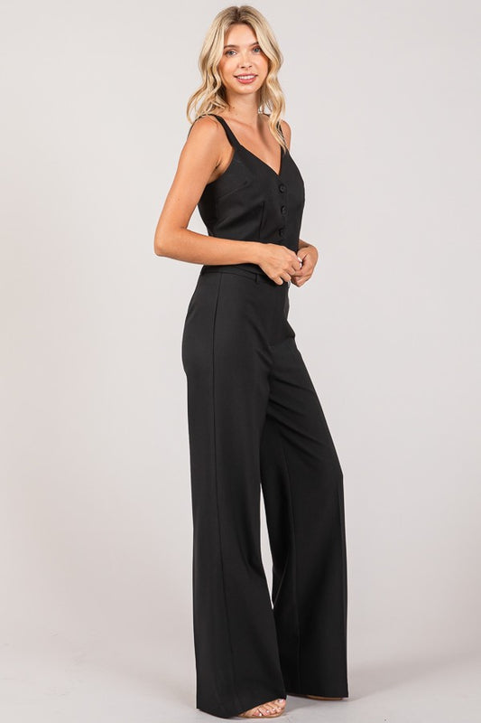 Black Button Set - Cami Vest