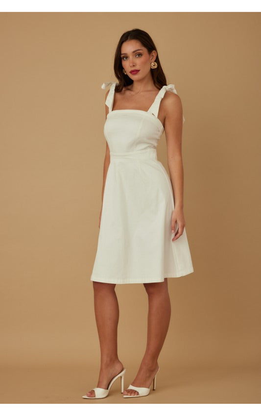 White denim dress