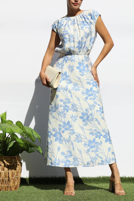 Blue Floral Midi