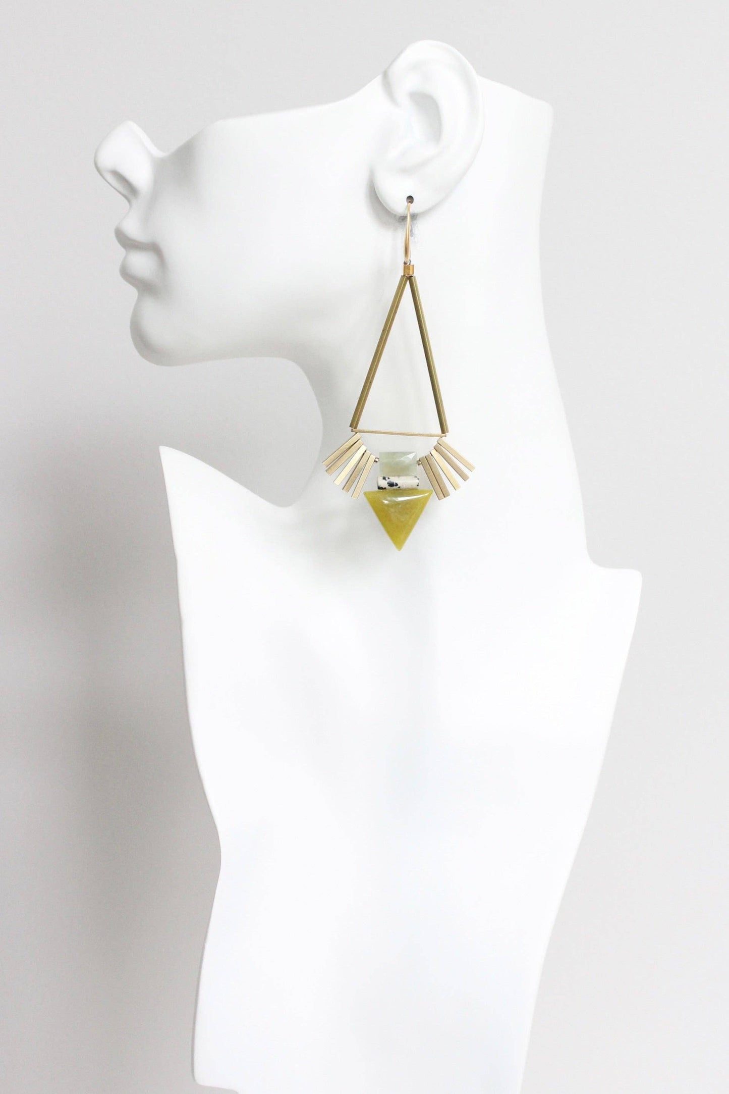 Dalmatian Jasper Geometric Earrings