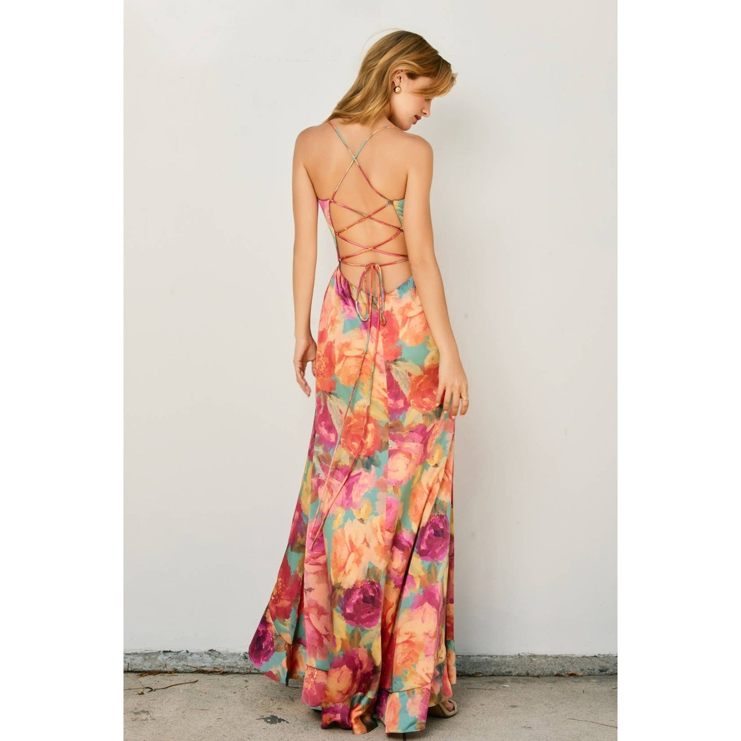 Floral Ruffled Maxi Dress