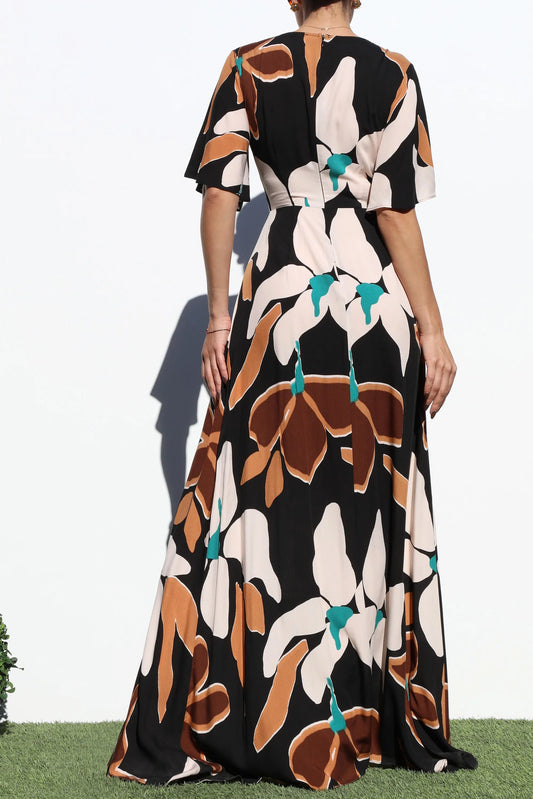Black Floral Maxi