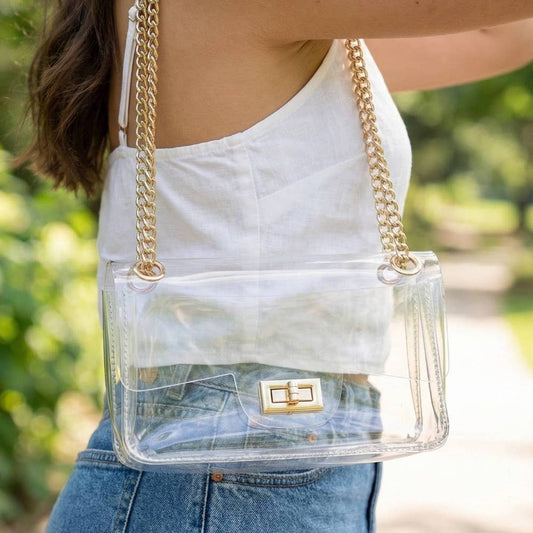 Turn Lock Clutch Bag
