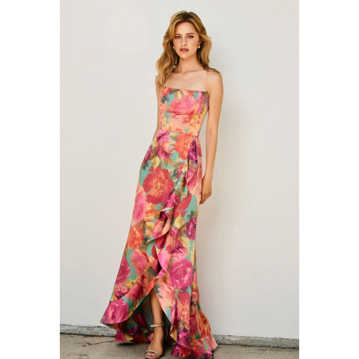 Floral Ruffled Maxi Dress