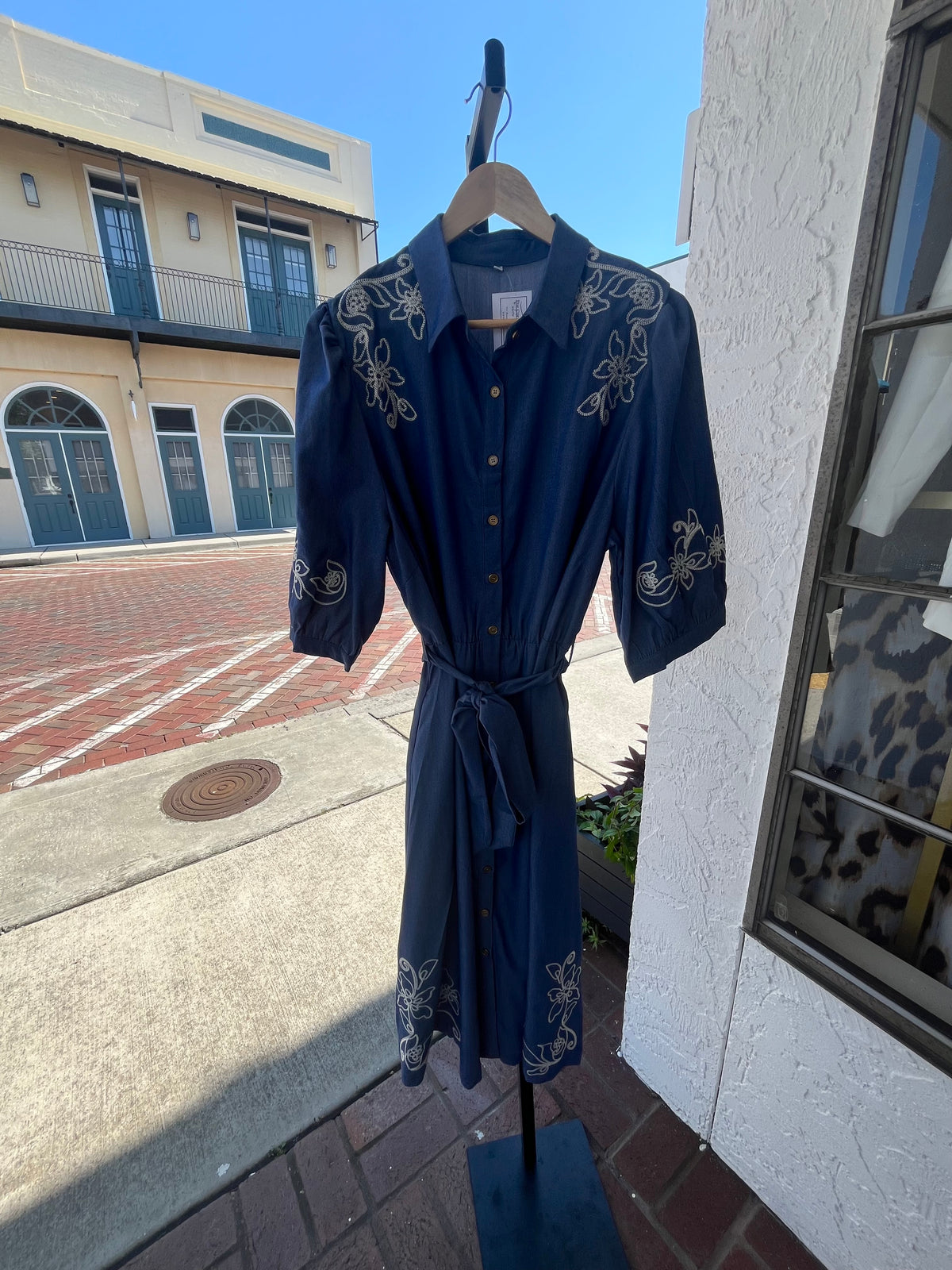 Plus Embroidery Midi Dress
