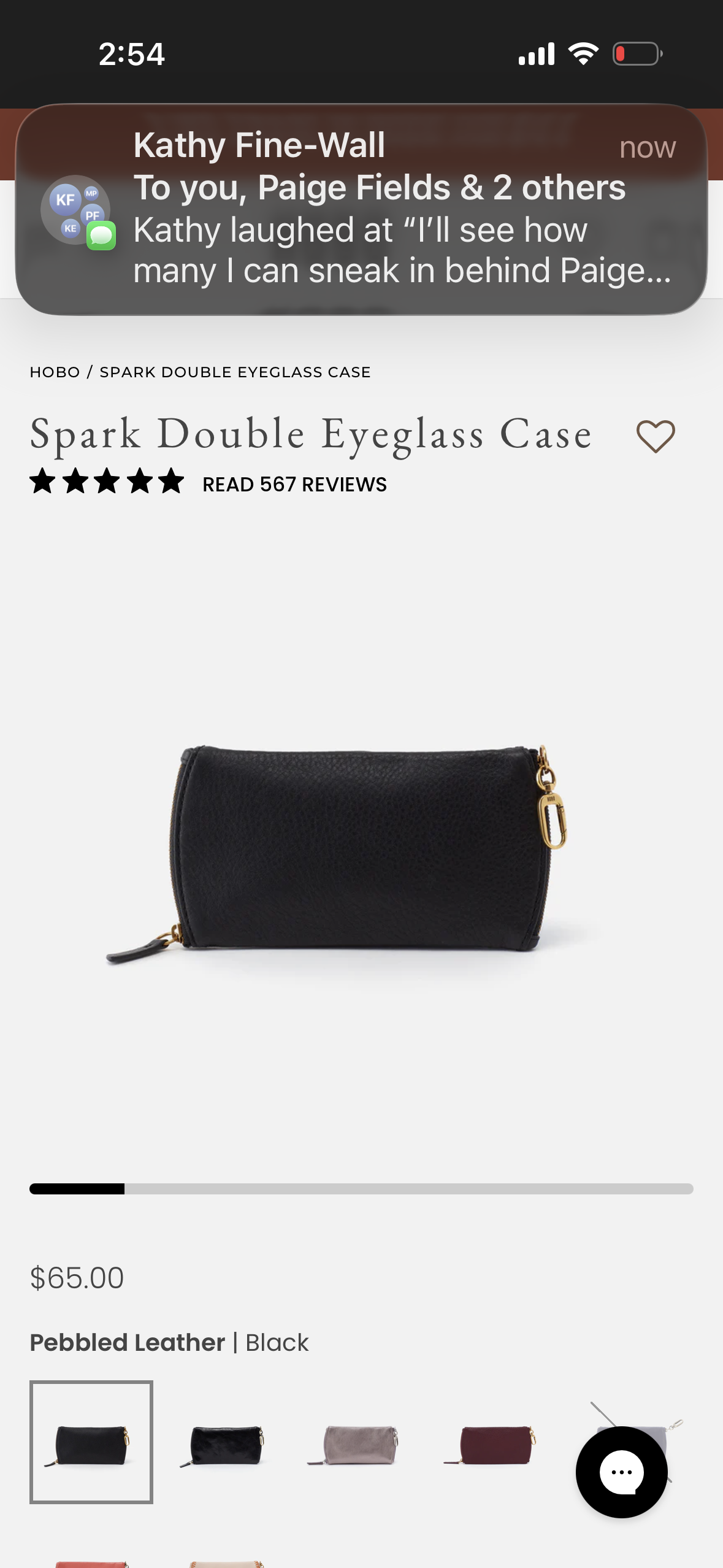 HOBO Spark Double Eyeglasses Case 20% OFF