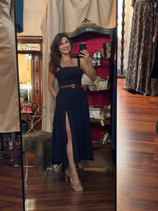 Buckle Midi Dress