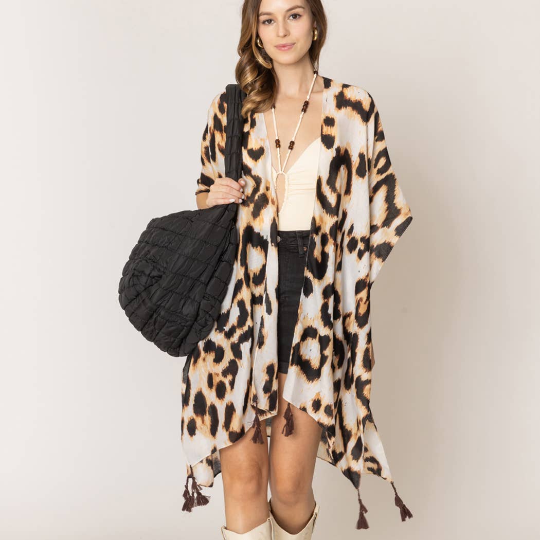 Leopard Print Kimono