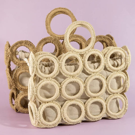 Round Pattern Hand Bag