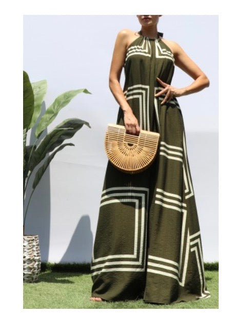 Olive Geometric Maxi