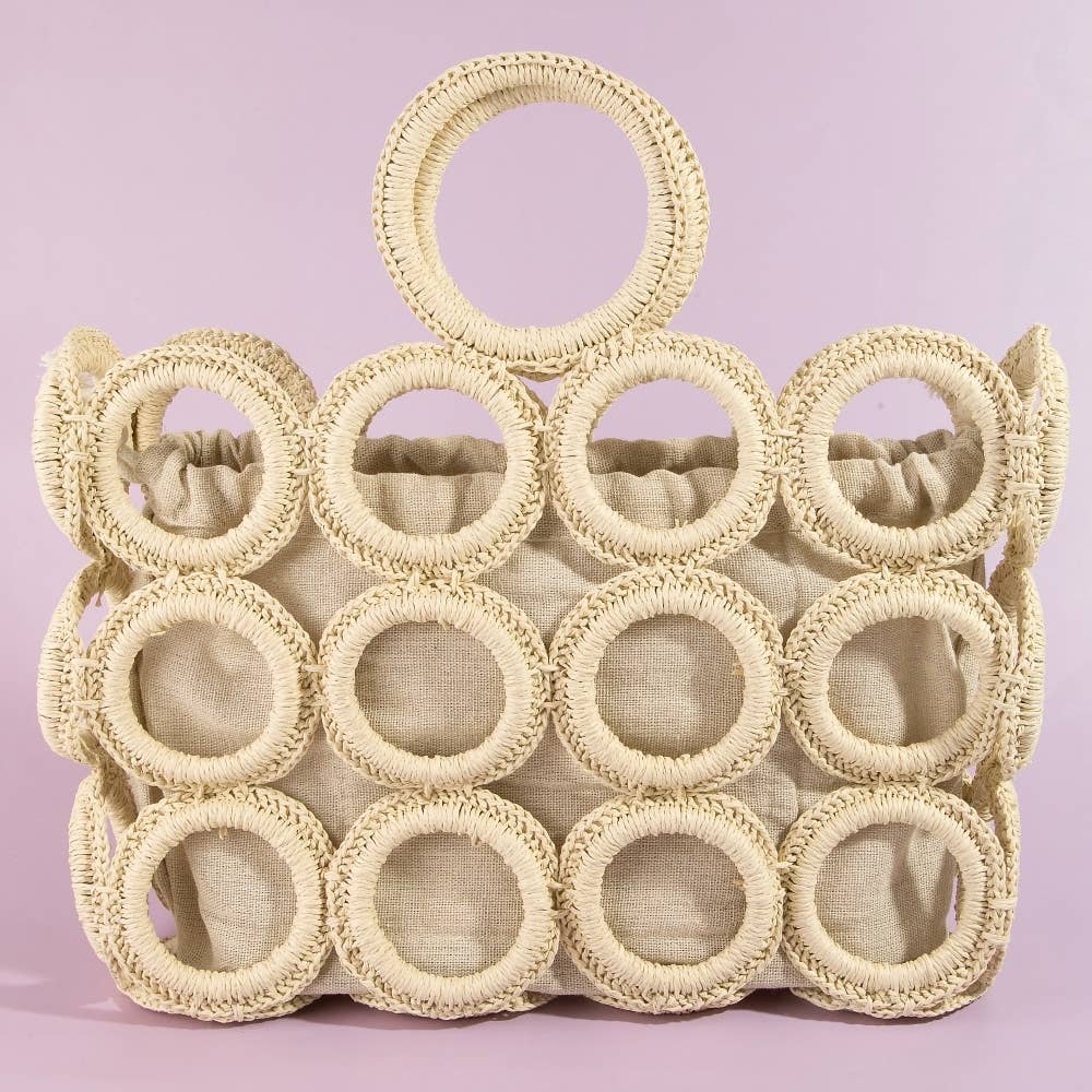Round Pattern Hand Bag