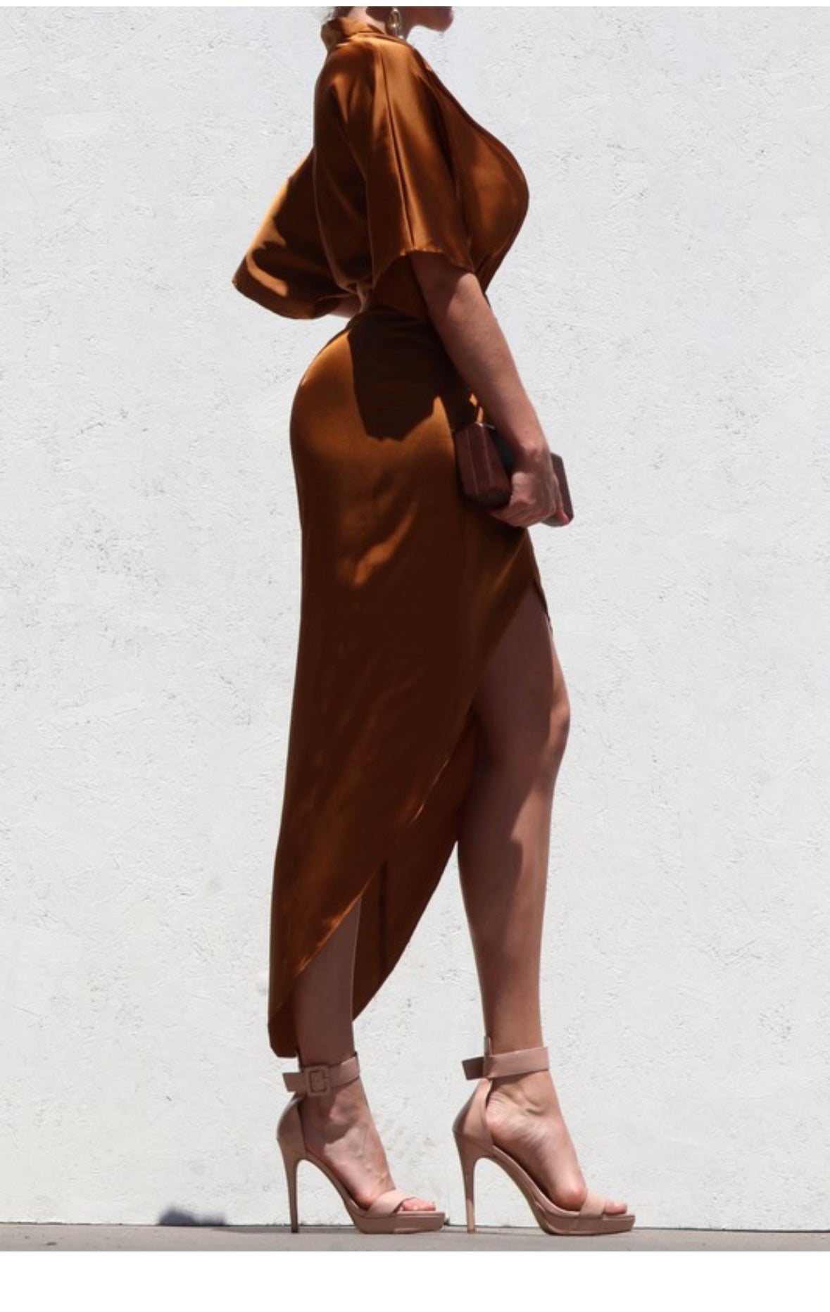 Espresso Satin Dress