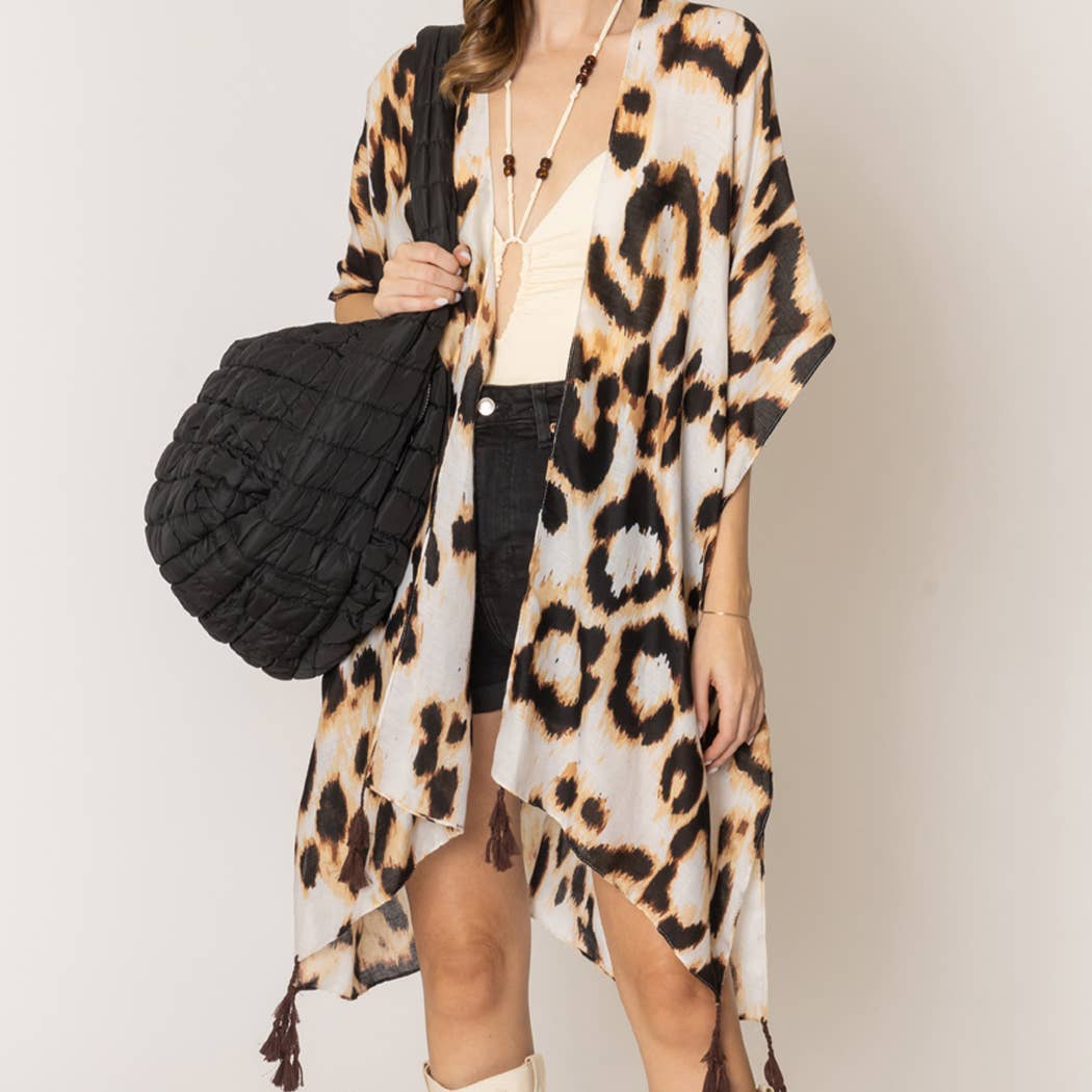 Leopard Print Kimono