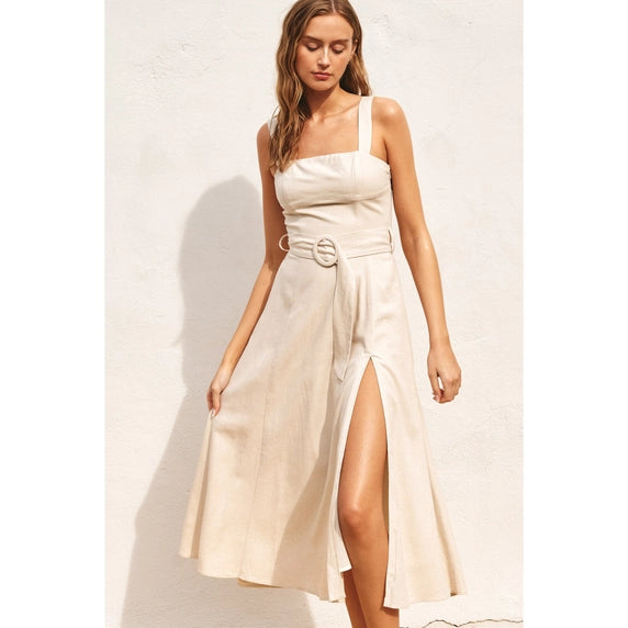 Buckle Midi Dress