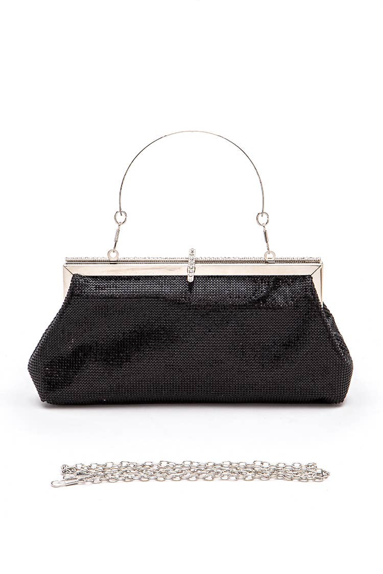 Rhinestone Clasp Clutch