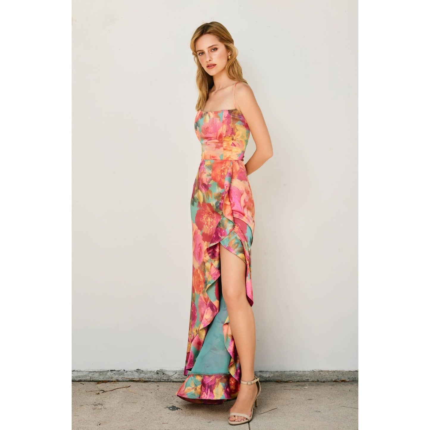 Floral Ruffled Maxi Dress