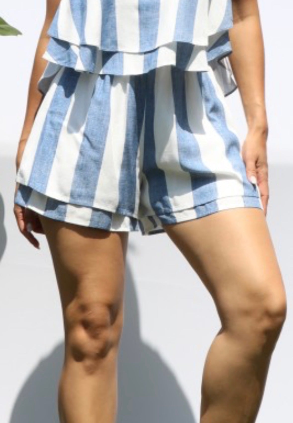 Blue/White Striped Set - SHORTS ONLY