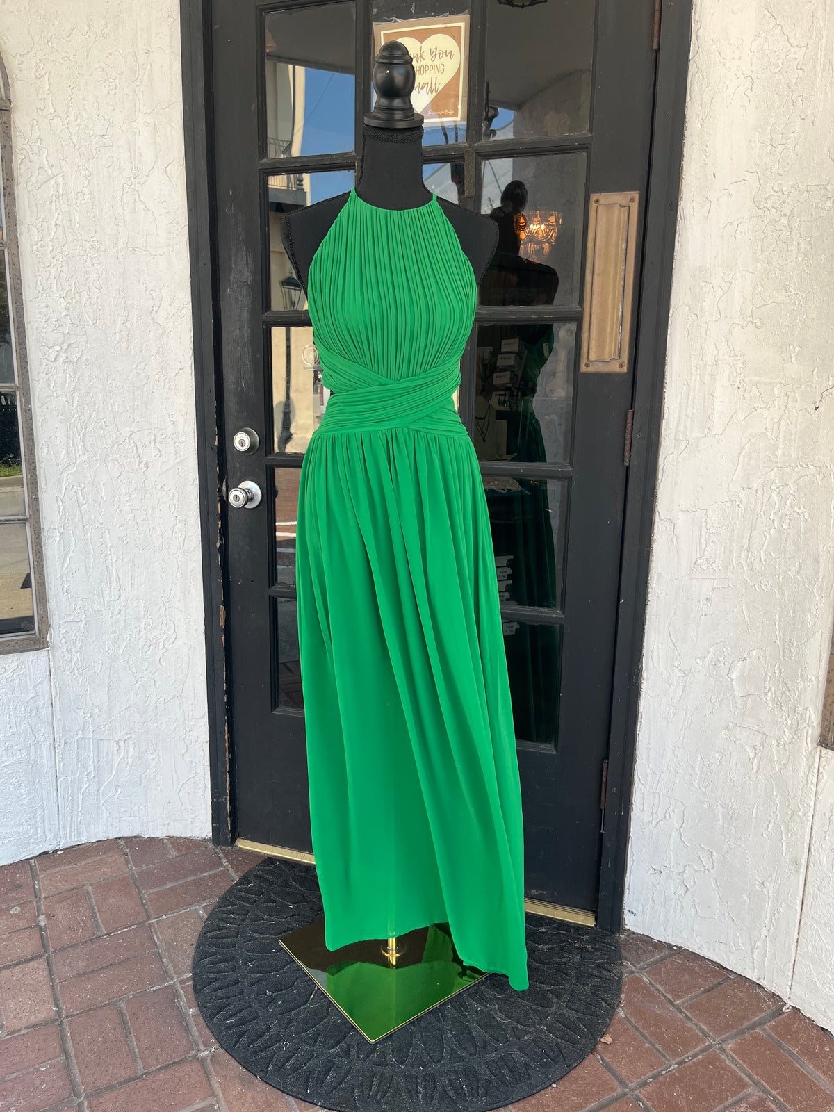 Pleated Woven Maxi Dress