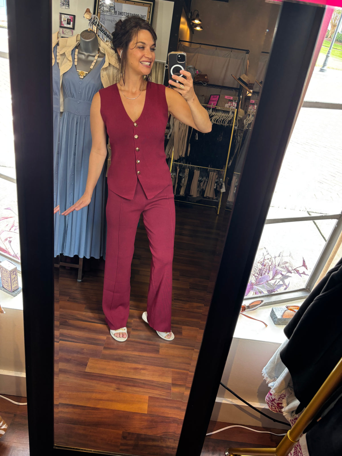 Red Gold Button Set - PANTS ONLY