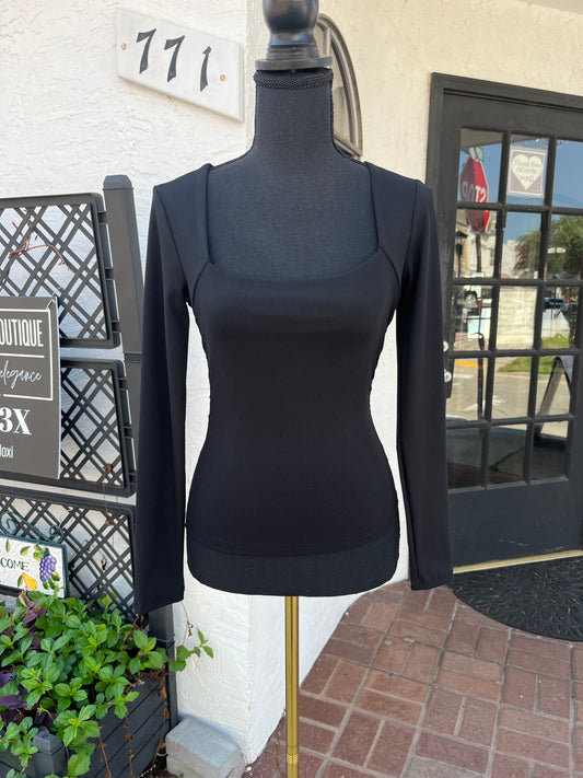 Square Neck L/S Top