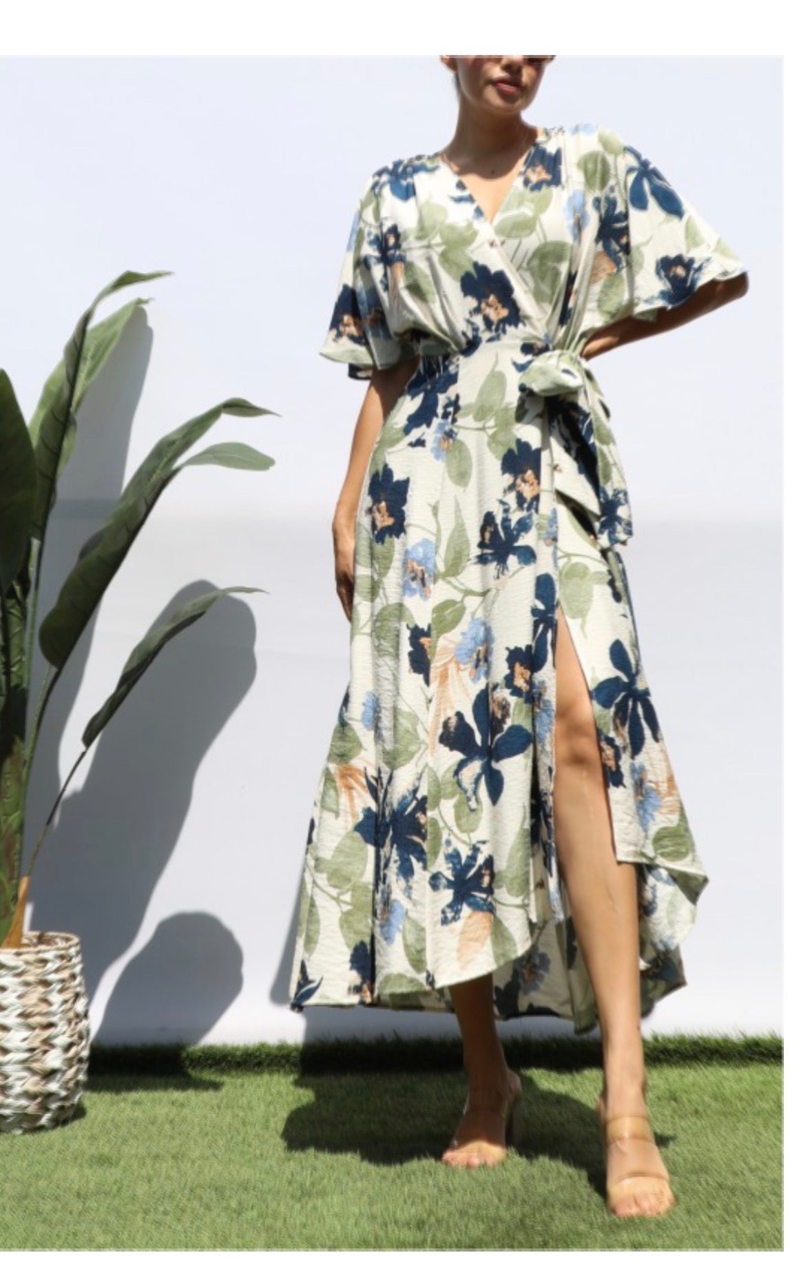 Blue Floral Midi