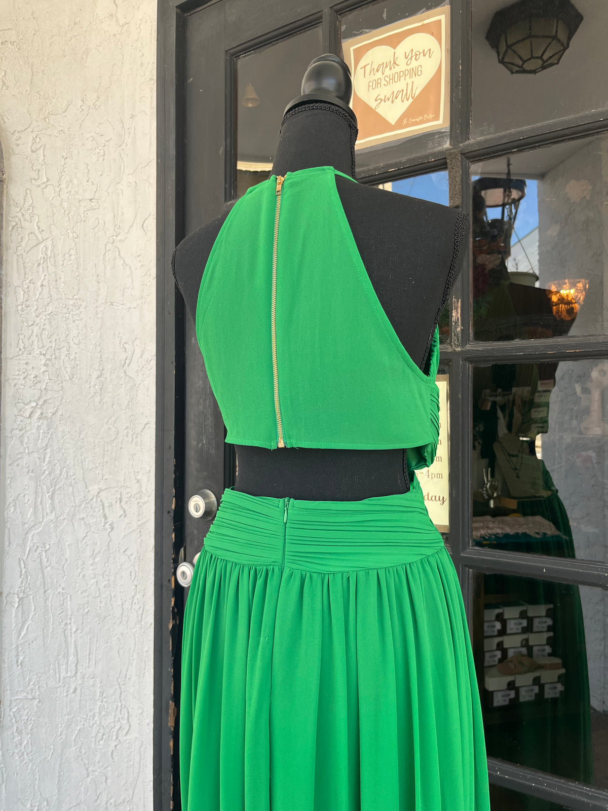 Pleated Woven Maxi Dress