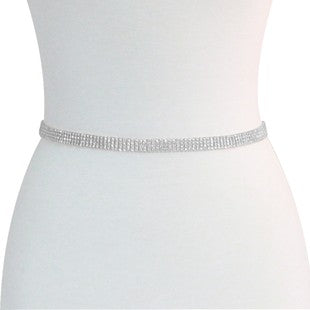 Rhinestone tie Belt