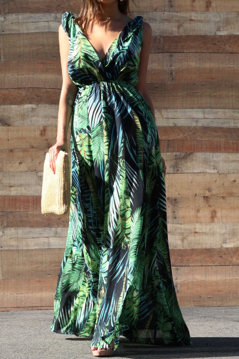 Black Tropical Maxi