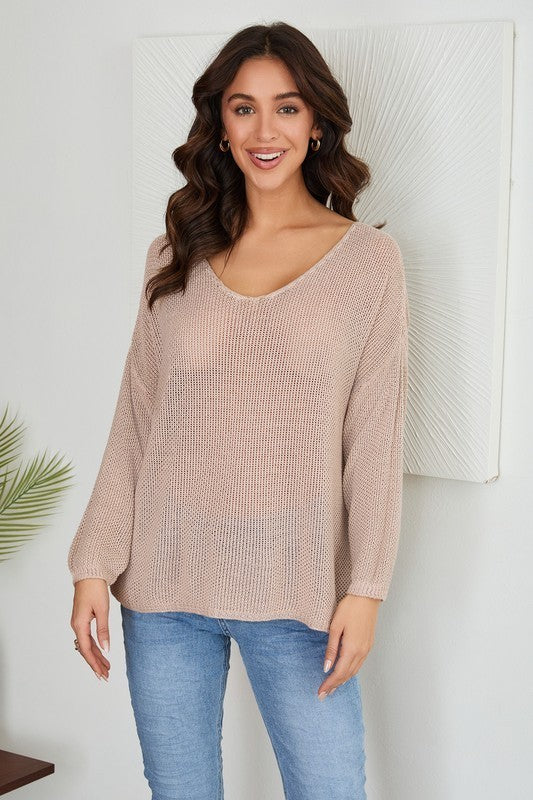 Blush Crochet Sweater