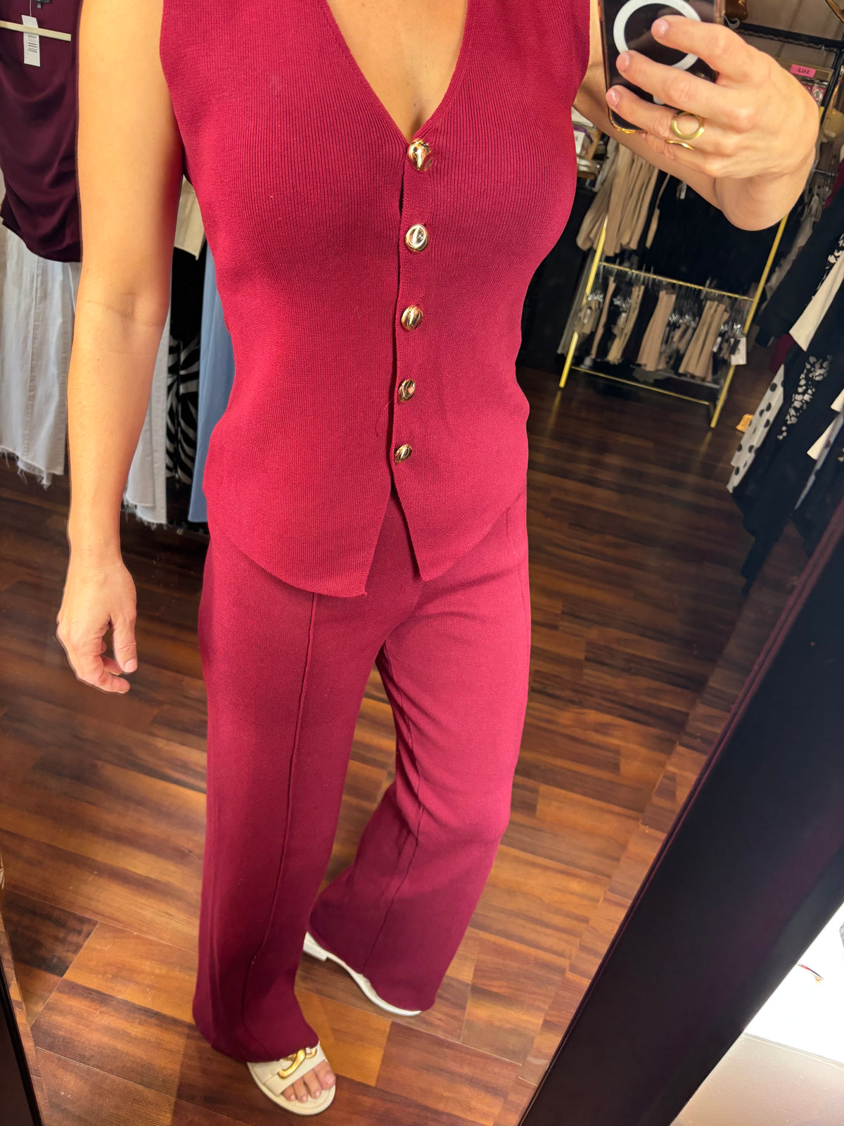 Red Gold Button Set - PANTS ONLY